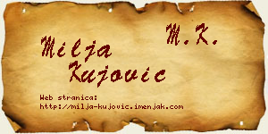 Milja Kujović vizit kartica